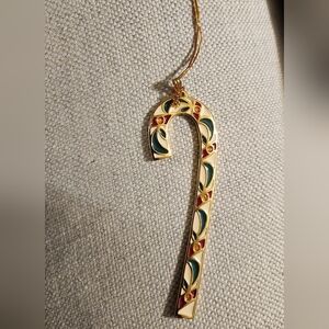 Wallace Clove Cane Christmas Candy Cane Shaped Rare Vintage Ornament 1984